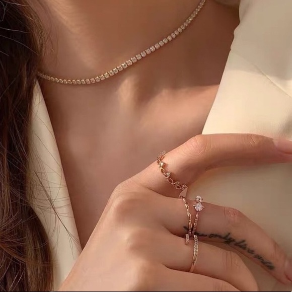 18K gold plated tennis choker - Picture 3 of 4